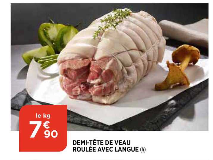Demi Tête De Veau Roulée Avec Langue