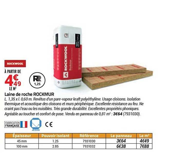 laine de roche rockmur rockwool
