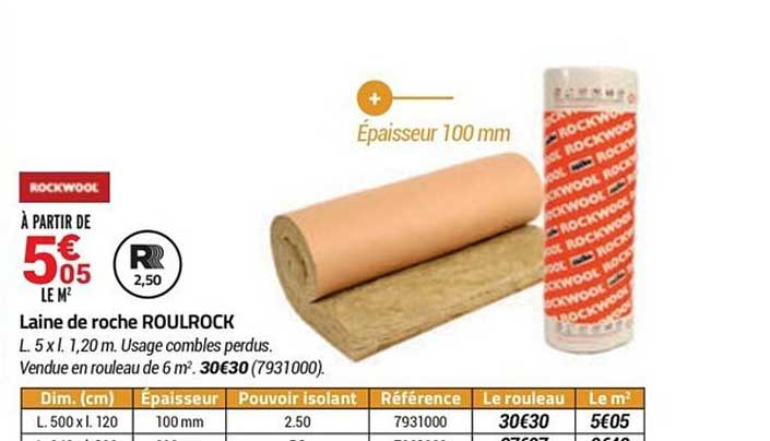 laine de roche roulrock rockwool