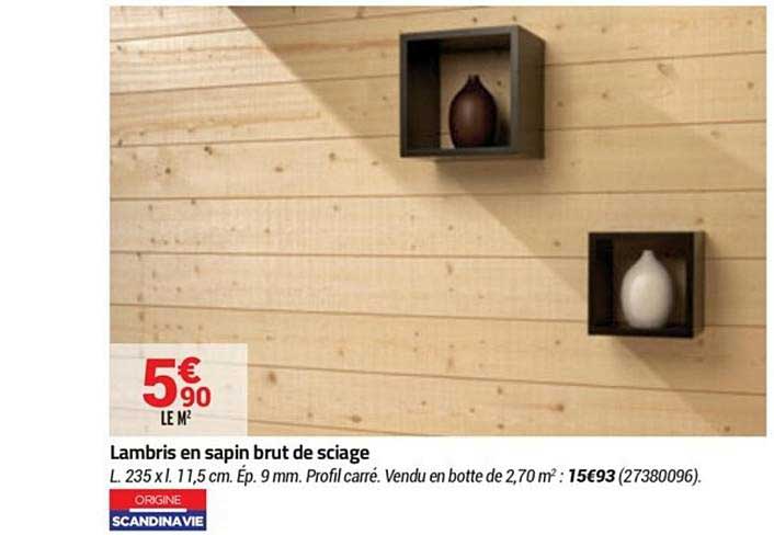 lambris en sapin brut de sciage