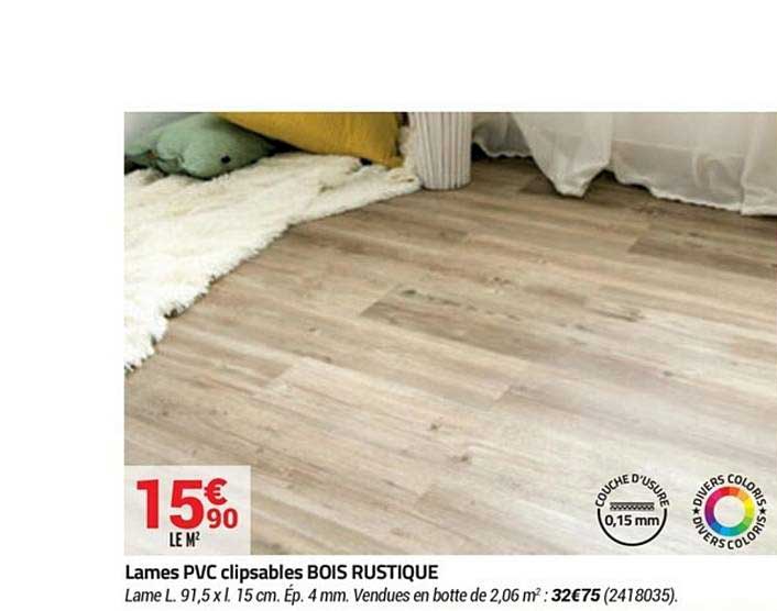 lames pvc clipsables bois rustique
