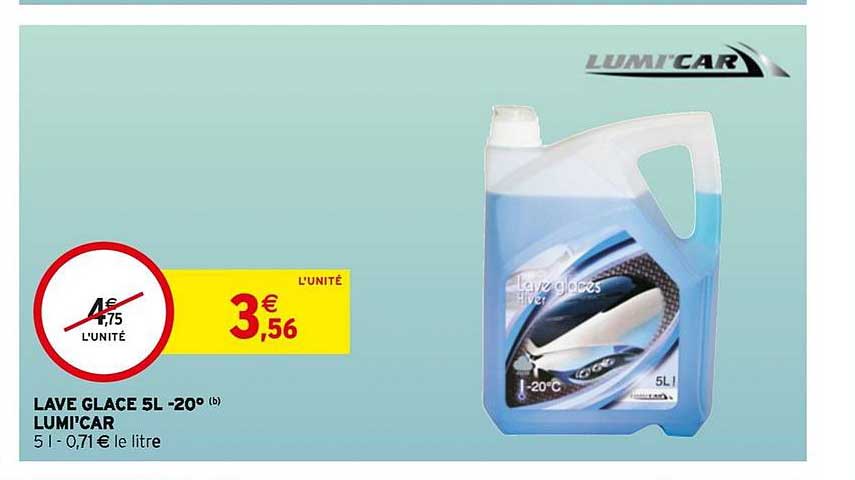 lave glace 5l moins 20° lumi'car