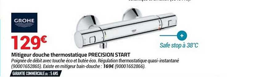 Mitigeur Douche Thermostatique Precision Start Grohe