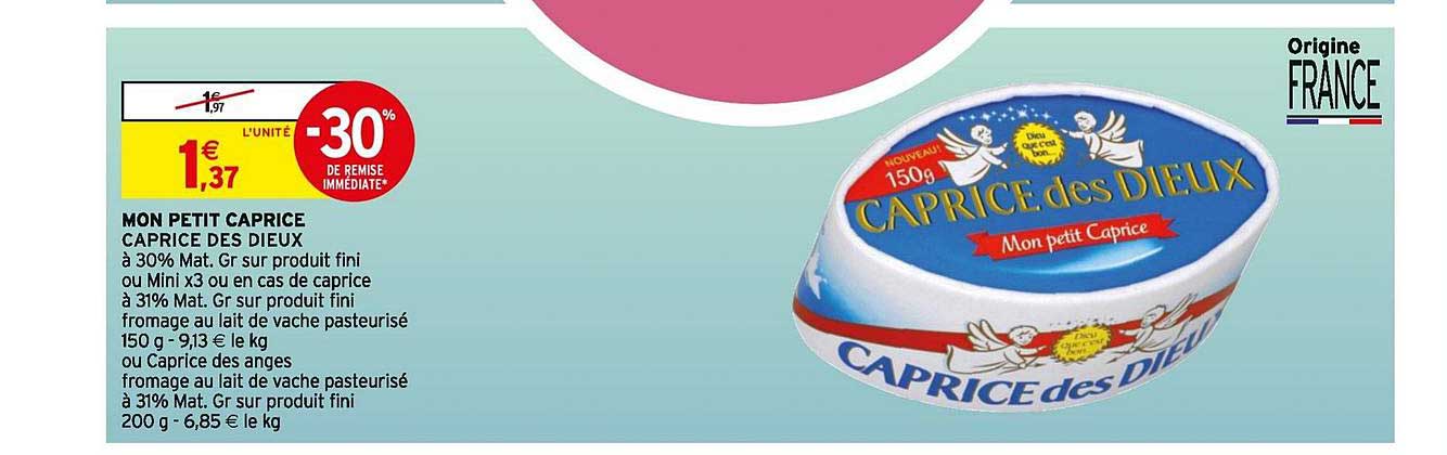 mon petit caprice caprice des dieux -30% de remise immédiate