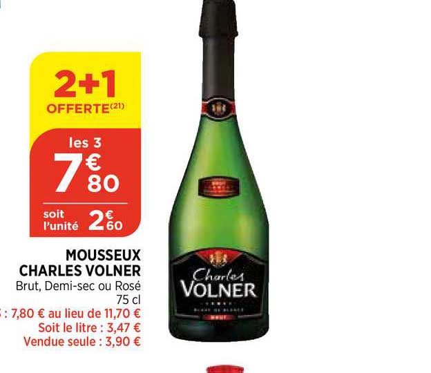 mousseux charles volner 2+1 offerte