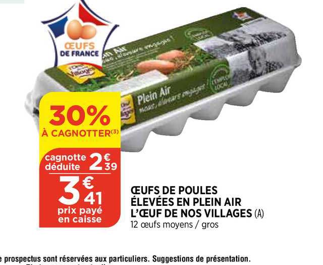 œufs de poules élevées en plein air l’œuf de nos villages