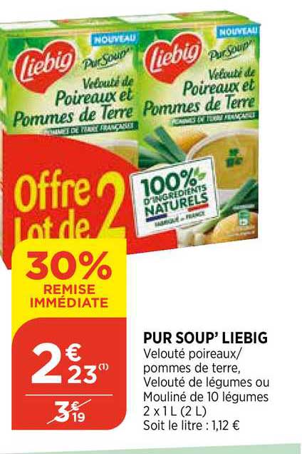 pur soup' liebig 30% de remise immédiate
