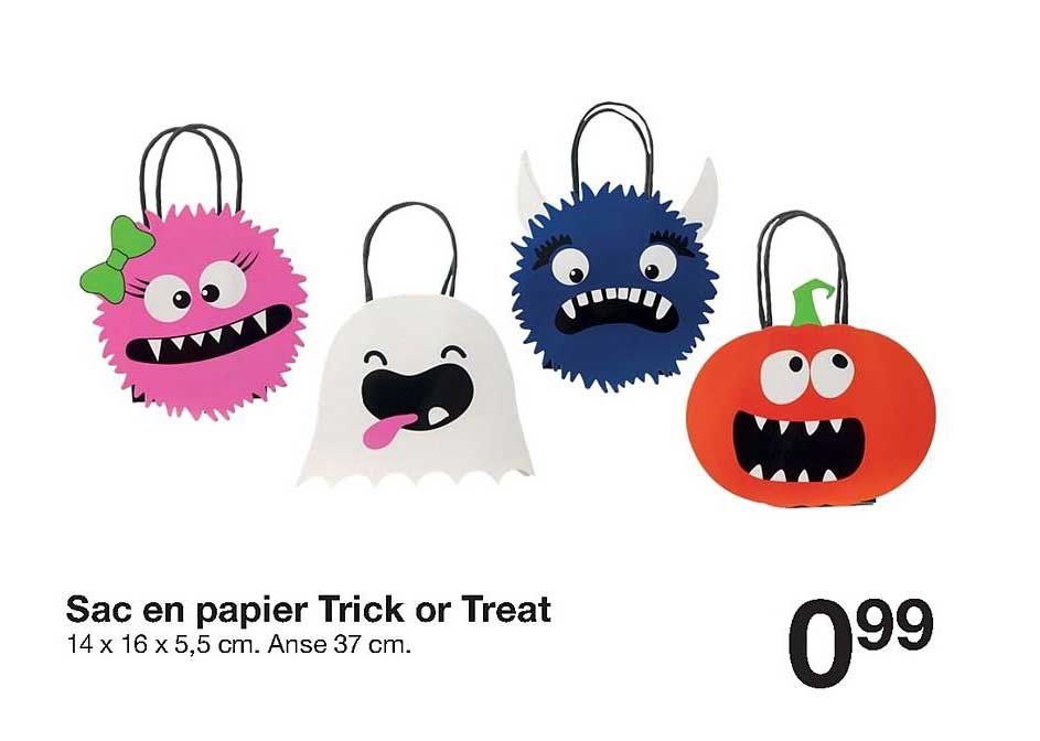 sac en papier trick or treat