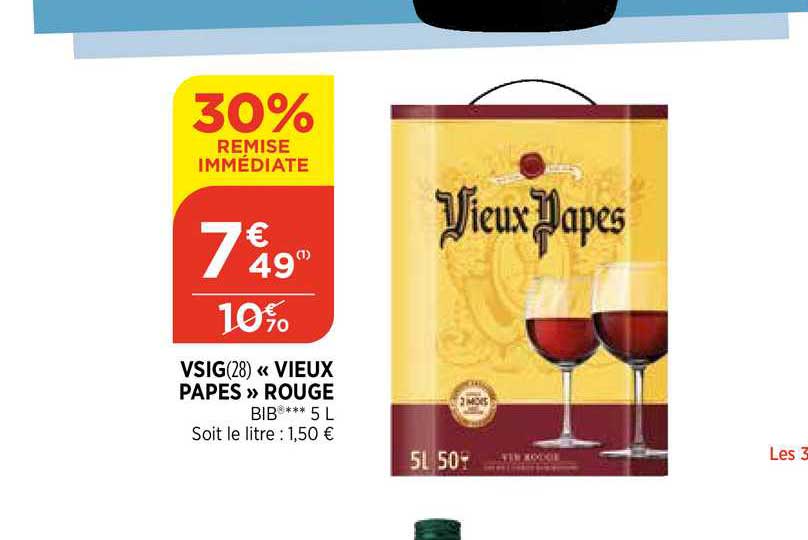 vsig vieux papes rouge 30% de remise immédiate