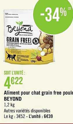aliment pour chat grain free poulet beyrond