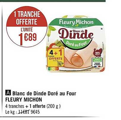 blanc de dinde doré au four fleury michon