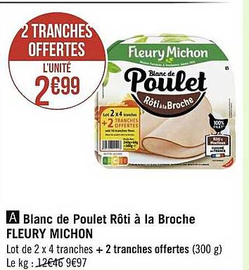 blanc de poulet rôti à la broche fleury michon