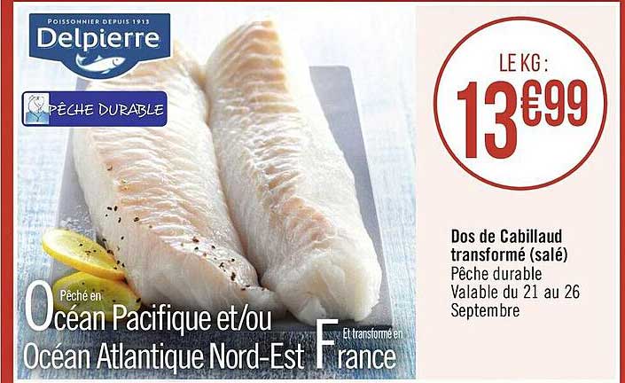 Dos De Cabillaud Transformé (salé)