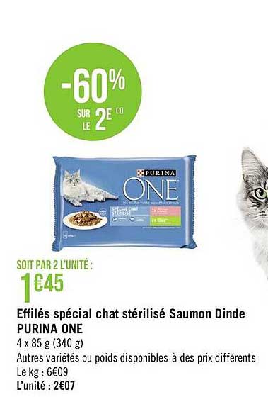 Effilés Spécial Chat Stérilisé Saumon Dinde Purina One