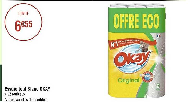 essuie tout blanc okay