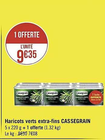 haricots verts extra-fins cassegrain