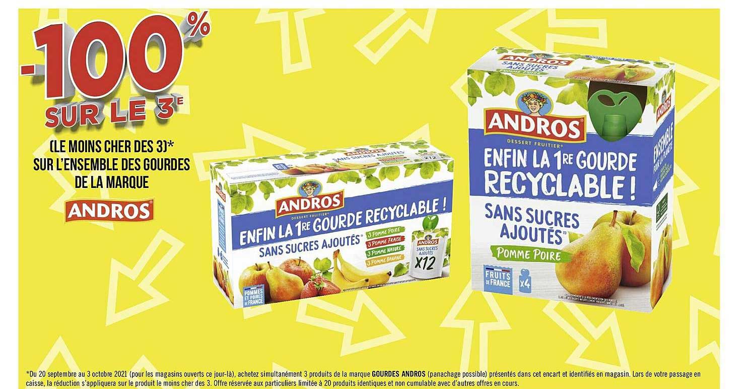 l'ensemble des gourdes de la marque andros