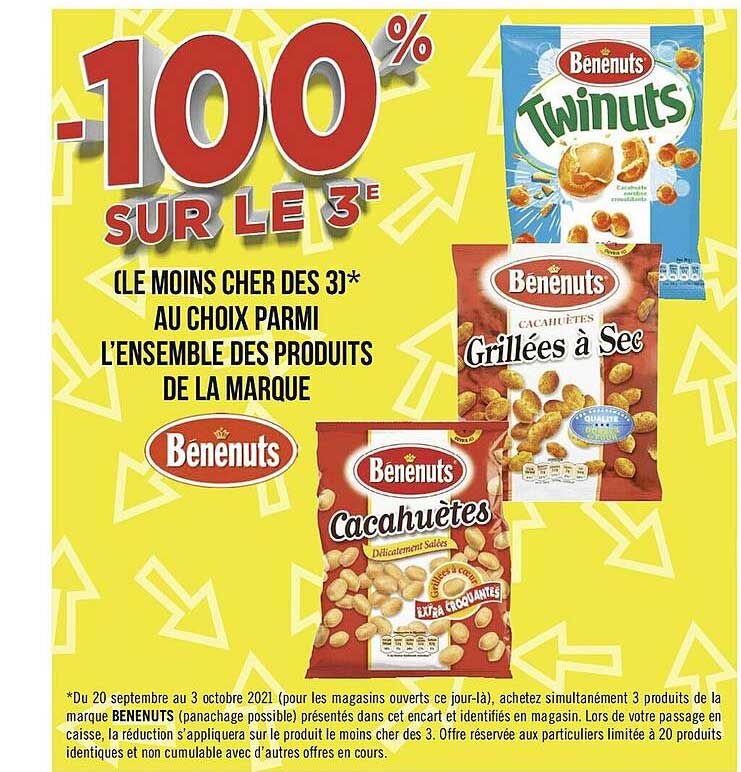 l'ensemble des produits de la marque bénenuts