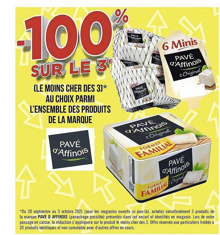 l'ensemble des produits de la marque pavé d'affinois