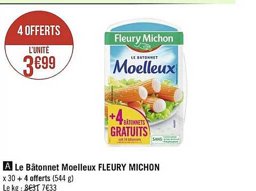 le bâtonnet moelleux fleury michon