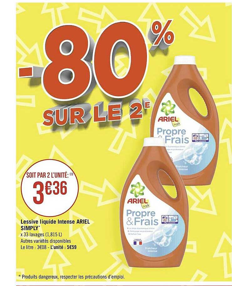 Lessive Liquide Intense Ariel Simply