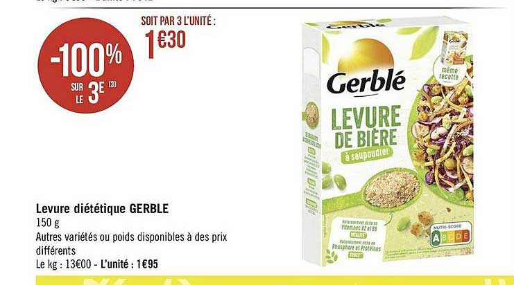 levure diététique gerblé