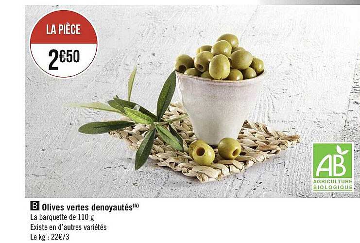 Olives Vertes Dénoyautés