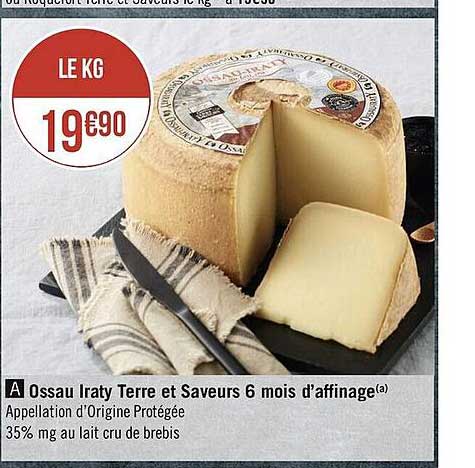 ossau iraty terre et saveurs 6 mois d'affinage