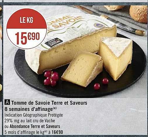 tomme de savoie terre et saveurs 8 semaines d'affinage