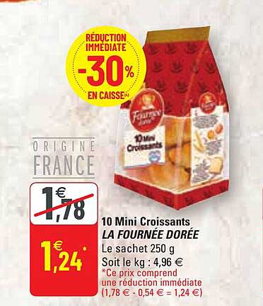 10 mini croissants la fournée dorée