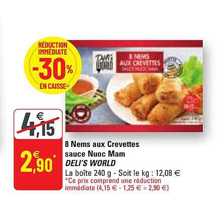 8 nems aux crevettes sauce nuoc mam deli's world