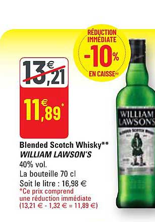 blended scotch whisky william lawson's