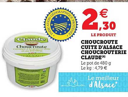 Choucroute Cuite D'alsace Choucrouterie Claude