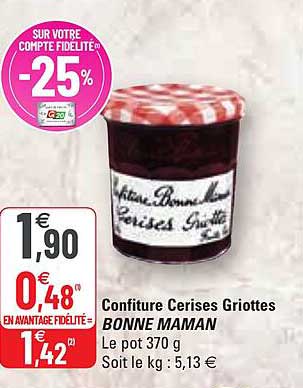 confiture cerises griottes bonne maman