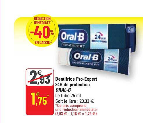 Dentifrice Pro-expert 24h De Protection Oral-b