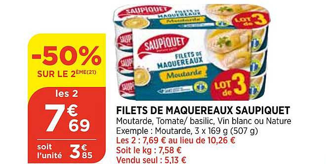 Filets De Maquereaux Saupiquet