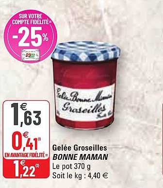 gelée groseilles bonne maman