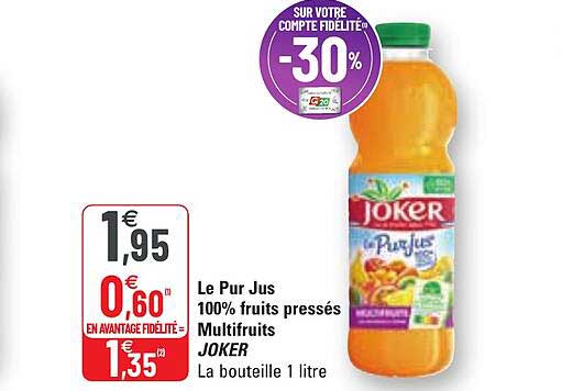 le pur jus 100% fruits pressés multifruits joker