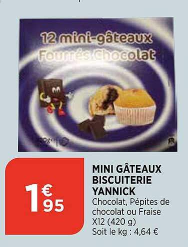 mini gâteaux biscuiterie yannick