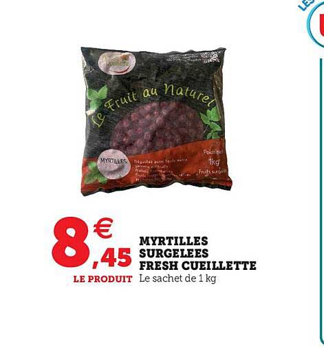 myrtilles surgelées fresh cueillette