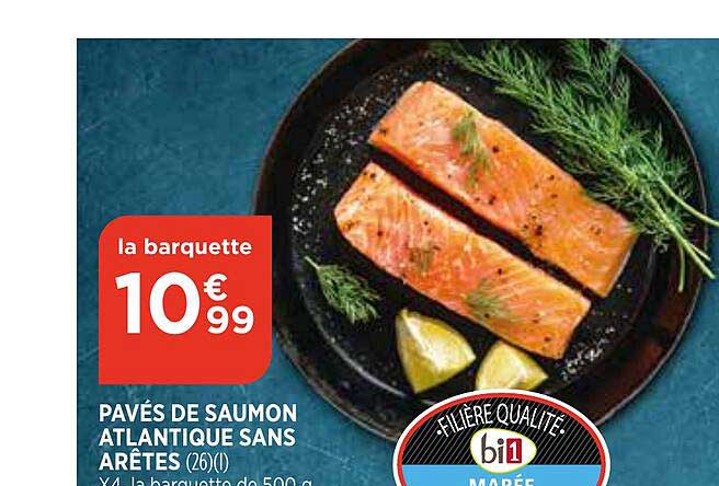 pavés de saumon atlantique sans arêtes