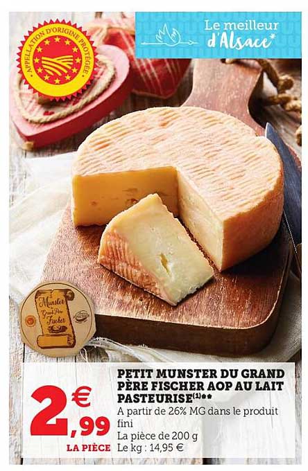 petit munster du grand père fischer aop au lait pasteurisé