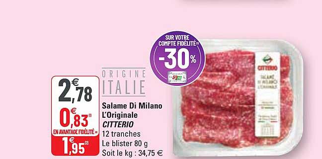 salame di milano l'originale citterio