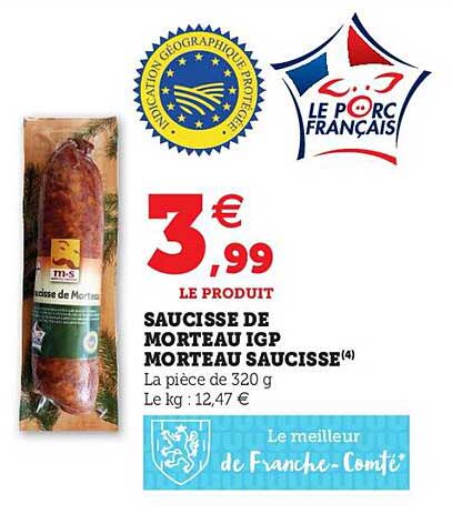 Saucisse De Morteau Igp Morteau Saucisse