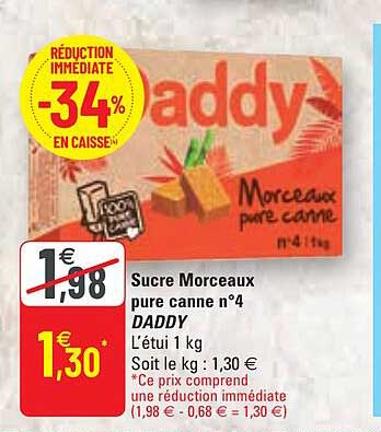 sucre morceaux pure canne n°4 daddy