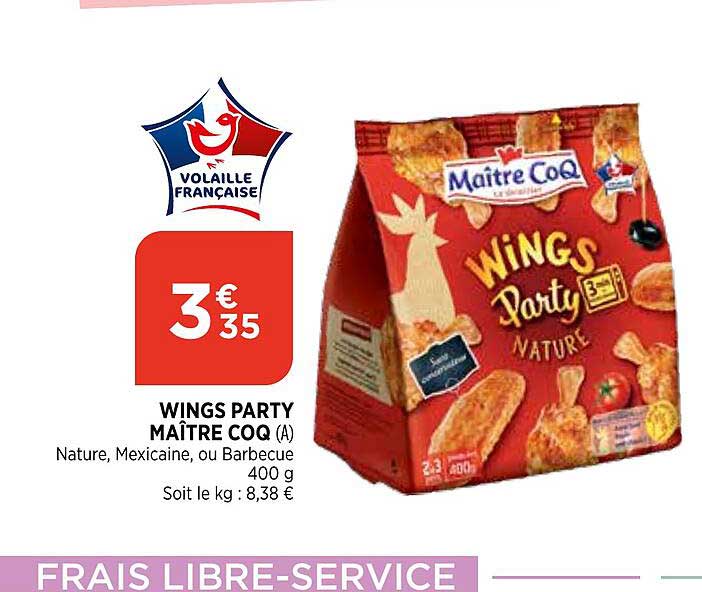 Wings Party Maître Coq