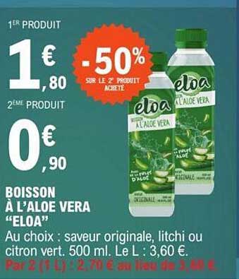 boisson à l'aloe vera "eloa"