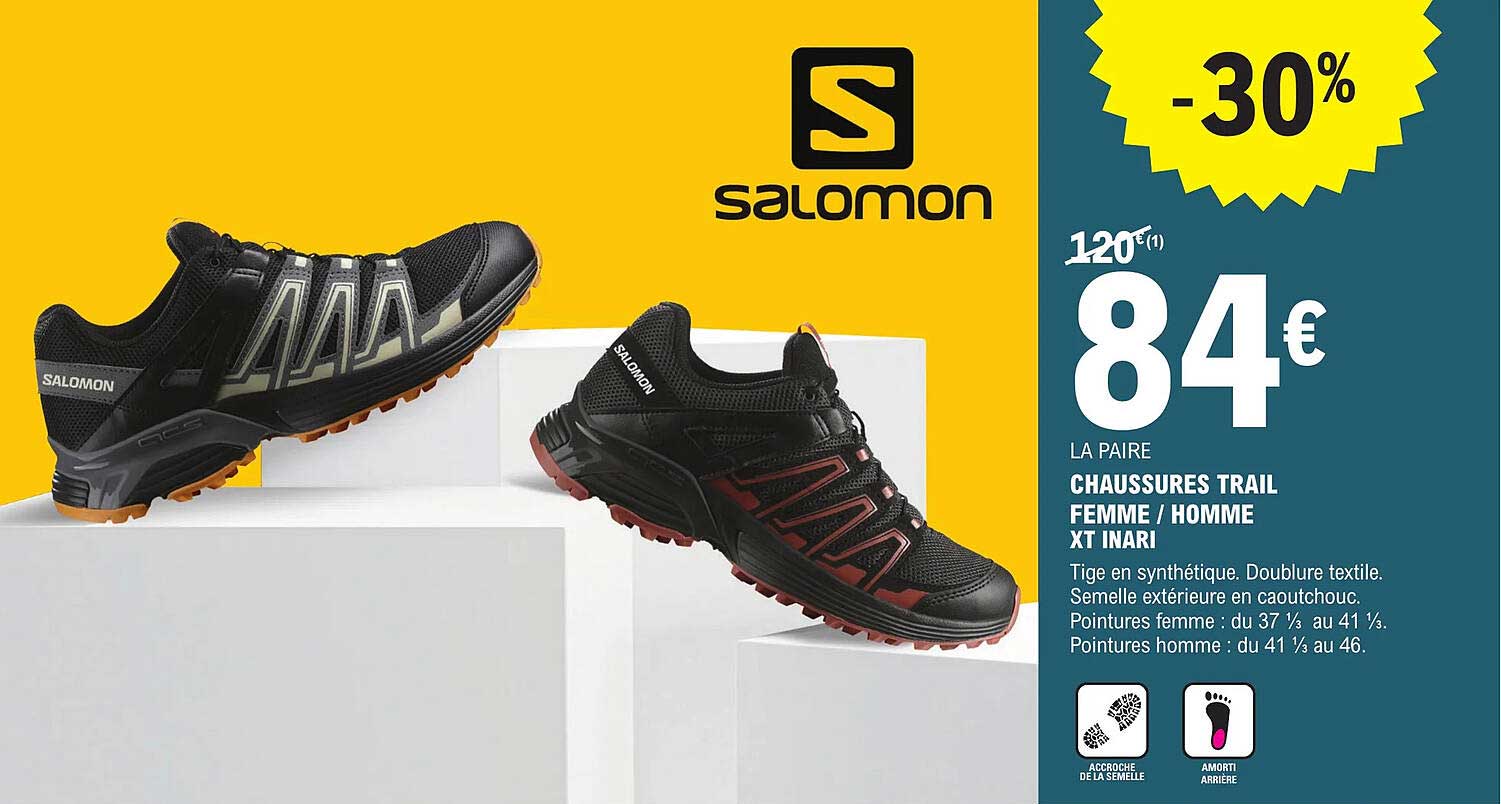 chaussures trail femme ou homme xt inari salomon