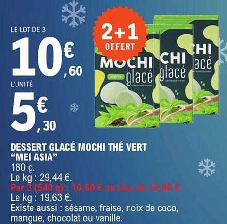 dessert glacé mochi thé vert "mei asia"