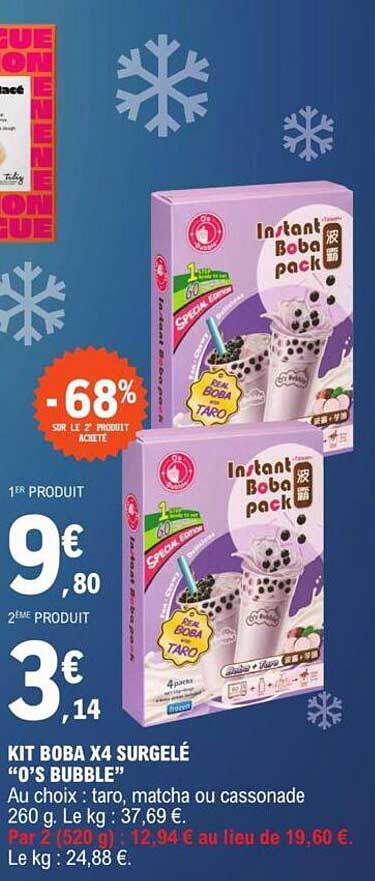 kit boba x4 surgelé "o's bubble"
